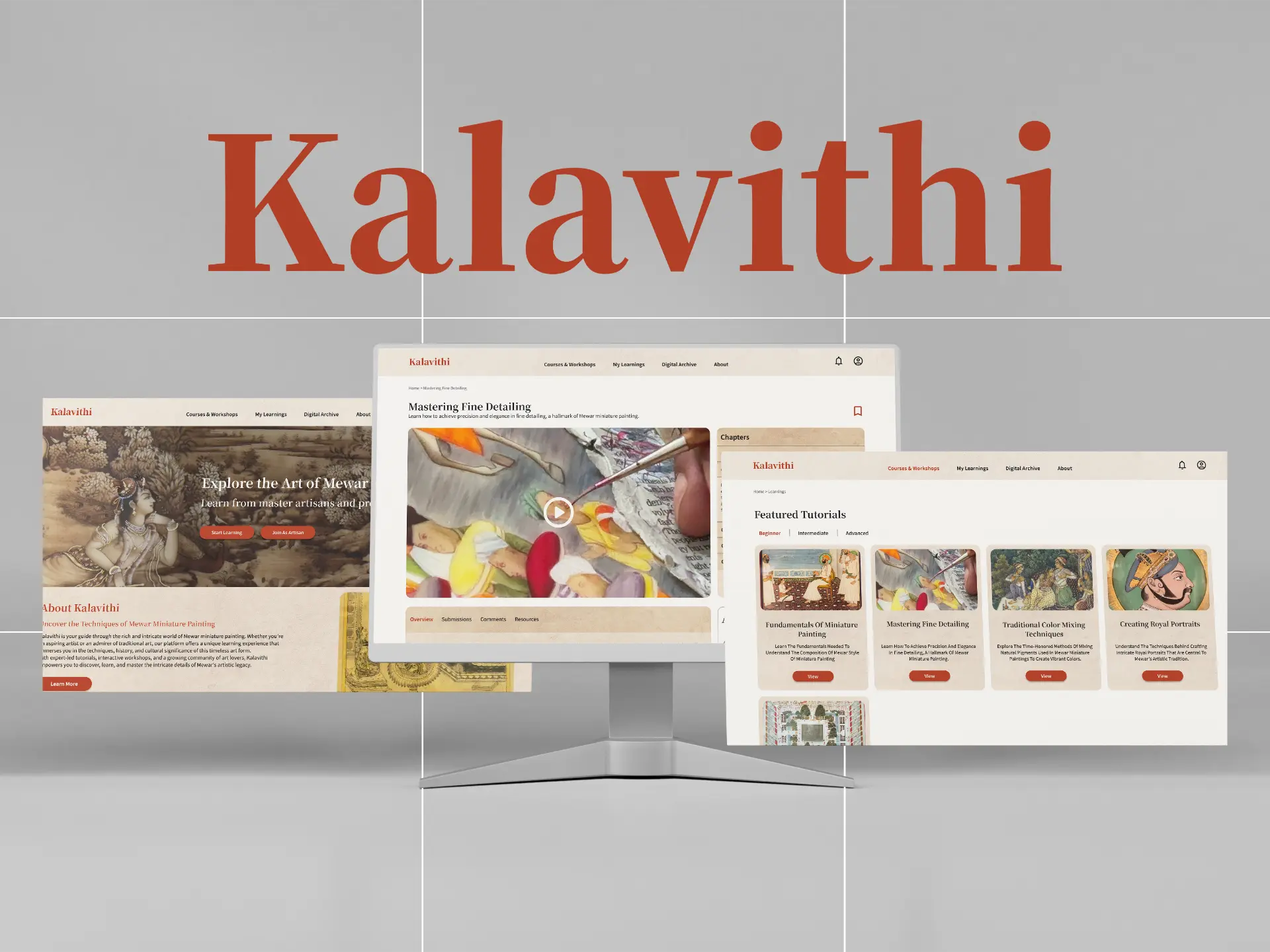 Kalavithi Web Design concept project preview